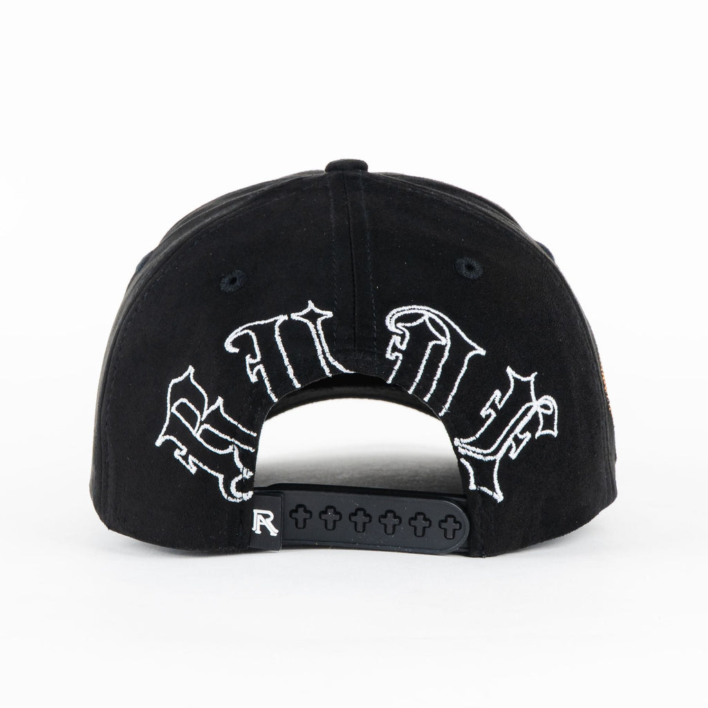 Gorra Rude Awakening LA LA LA BLACK SUEDE | Snapback Visera Curva