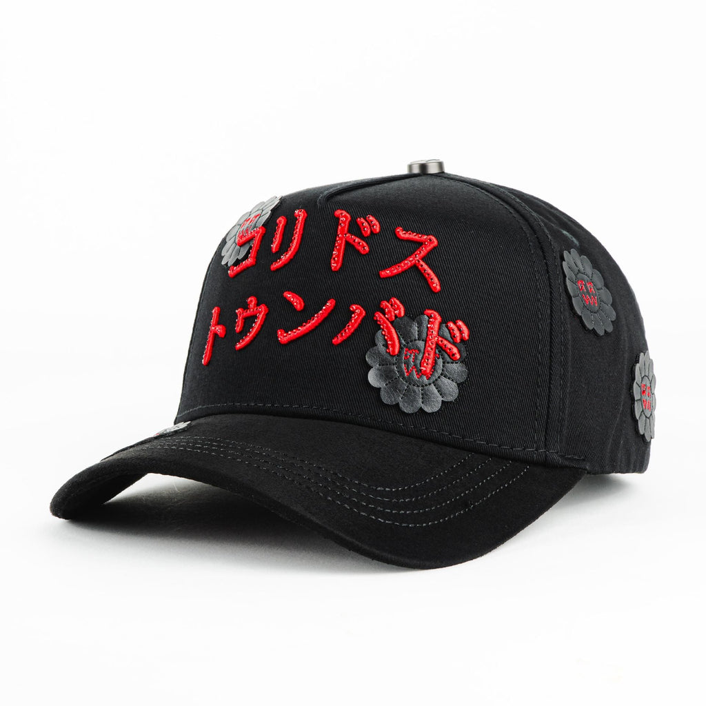 Gorra Barbas Hats CT ORIENTAL TUMBADO BLACK | Snapback Visera Curva