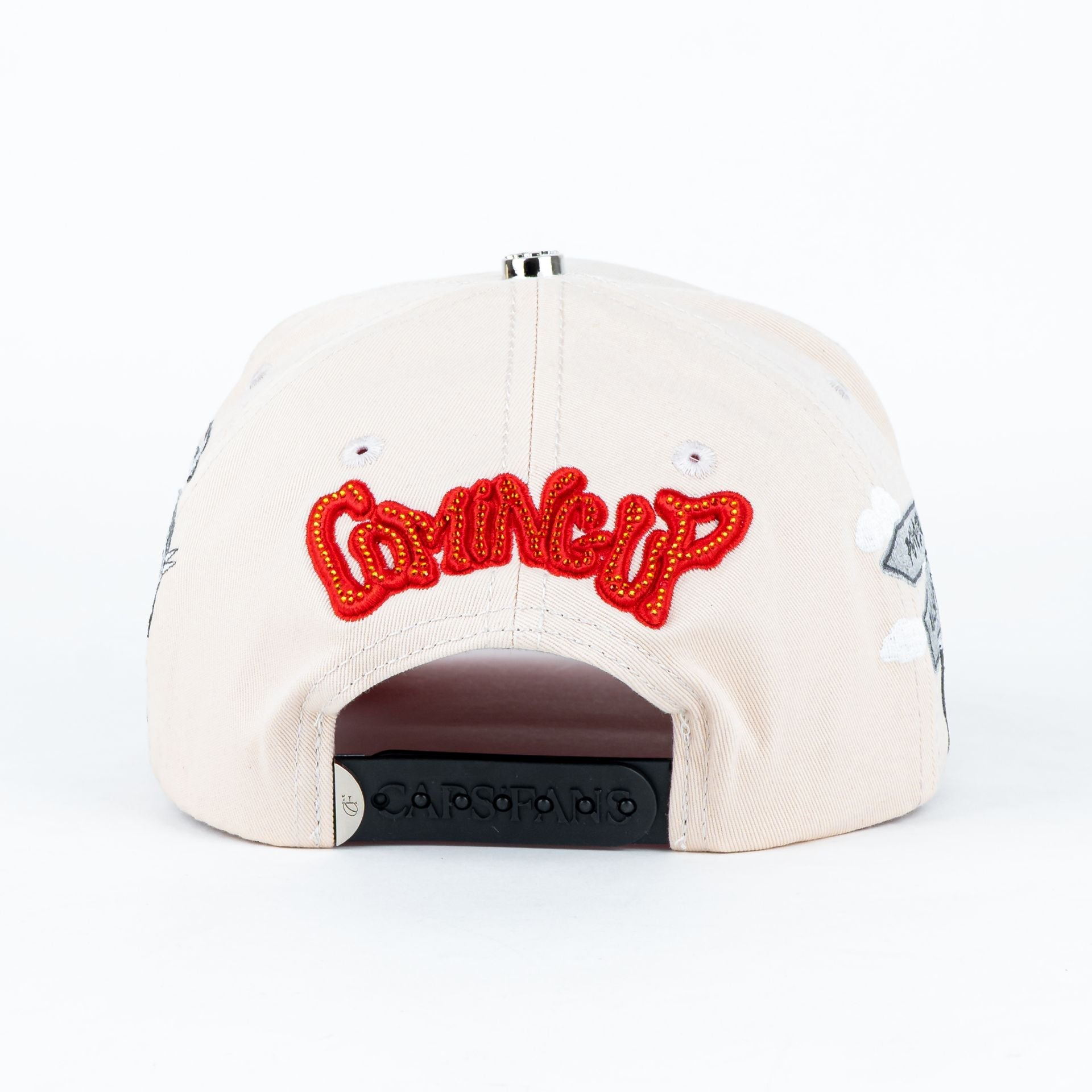 GORRA CAPS FANS SOX BEIGE ROJO