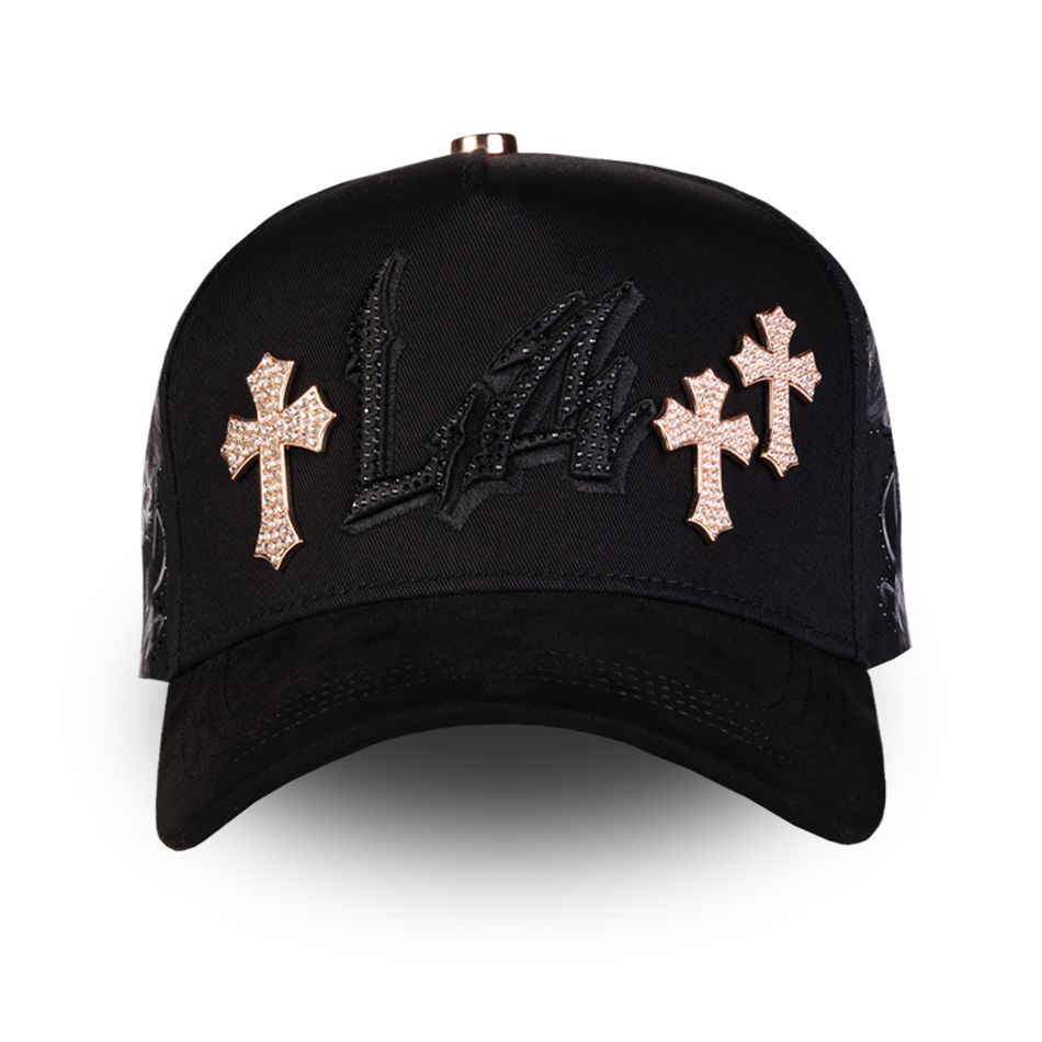 GORRA RICO HATS LA CROSES GOLD BLACK